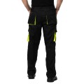 Работен панталон MAZALAT PRO BLACK/NEON GREEN - Черен/Електриково зелен n.62