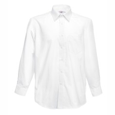 Мъжка риза с дълъг ръкав POPLIN WHITE  