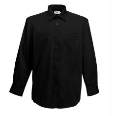 Мъжка риза с дълъг ръкав POPLIN BLACK  